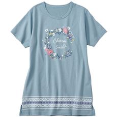洗濯に強い!綿100%Tシャツ(セミロング丈)