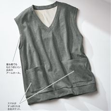 リラックスできるもちっとベスト(ルームウェア)