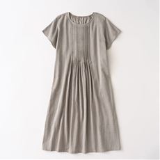 シルキーガーゼのピンタックルームワンピース