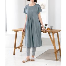 シルキーガーゼのピンタックルームワンピース