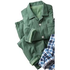 綿100%ダブルガーゼシャツパジャマ(男女兼用)