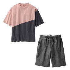 バイカラーTシャツパジャマ(男女兼用)