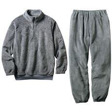 あったかフリースハーフジップパジャマ(男女兼用)