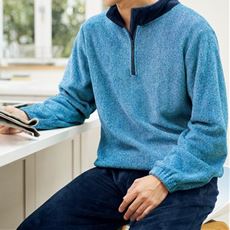 あったかフリースハーフジップパジャマ(男女兼用)