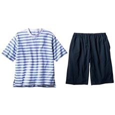 綿100%吸汗・速乾(半袖&ハーフパンツ)パジャマ(男女兼用)