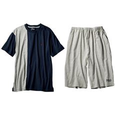 切り替え半袖Tタイプパジャマ(男女兼用)