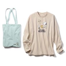 エコバッグ付き長袖Tシャツ(男女兼用)(SNOOPY)