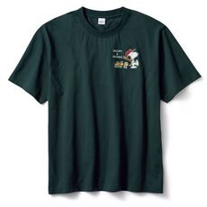 【男女兼用】綿100%プリント半袖Tシャツ(SNOOPY)