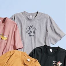 【男女兼用】綿100%プリント半袖Tシャツ(SNOOPY)