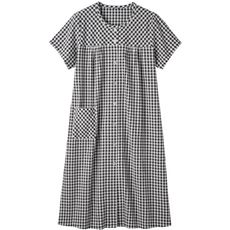 サラッと涼しいサッカー素材の前開きネグリジェ(綿100%)