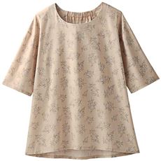 日本製 綿100%花柄ブラウス