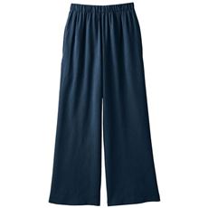 日本製 楊柳素材のさら軽ワイドパンツ