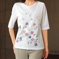 【日本製】京風手書きプリントTシャツ