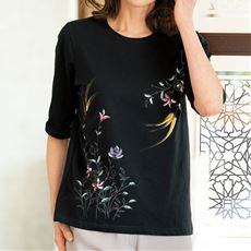 【日本製】京風手書きプリントTシャツ
