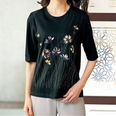 【日本製】京風手書きプリントTシャツ