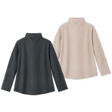 袖ボタン付きプルオーバー2枚組