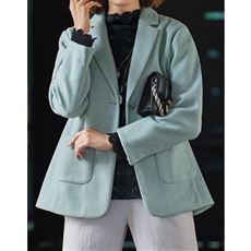 ニットメルトンテーラードジャケット