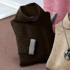 eclaTstyle&reg;ちくちくしない尾州ウールコットンあったかプルオーバー