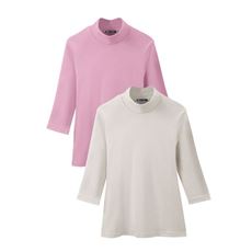 まるで木陰の7分袖ハイネックTシャツ2色組