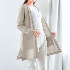 汗染み防止ひんやりロングカーディガン