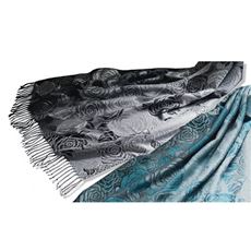 おぼろ織ストール ローズガーデン柄