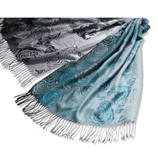 おぼろ織ストール ローズガーデン柄