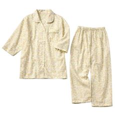 楊柳の前開きパジャマ(綿100%・日本製)