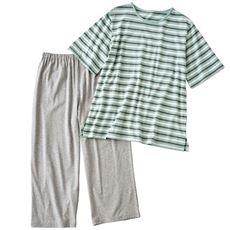 肌ざわりやわらかTタイプパジャマ(綿100%)