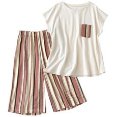 プリントがかわいいTタイプパジャマ(綿100%)