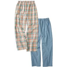 パジャマパンツ2枚組(綿100%)