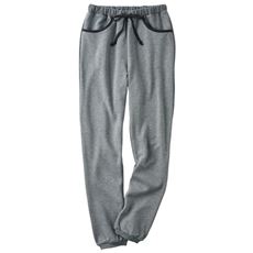 足口リブ付き裏起毛ゆったりルームパンツ