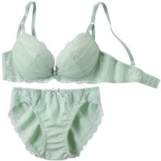 ブラジャー&ショーツペア(美胸が叶うダブルクロスブラ)(ソフトワイヤー入り・3/4カップ)