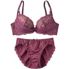 ブラジャー&ショーツペア(美胸が叶うダブルクロスブラ)(ソフトワイヤー入り・3/4カップ)