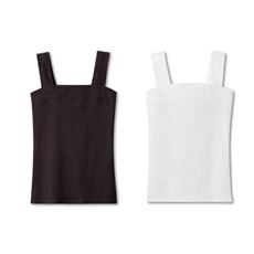【ネット限定】綿100%チラ見え防止タンクトップ(2色組)