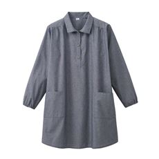 【ネット限定】先染めかっぽうプルオーバーシャツ