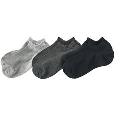 甲メッシュのスニーカーインソックス・色違い3足組