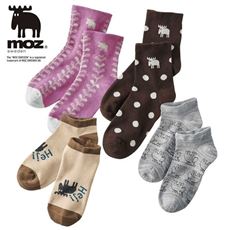 moz(R)靴下・色柄丈違い4足組