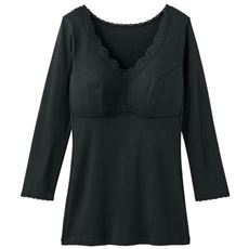 ソフトカップ付8分袖(綿100%素材)