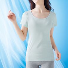 汗取りパッド付き綿100%3分袖(スマートドライ&reg;)/さらっと気持ちいい吸汗速乾)