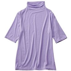 ボトルネックTシャツ(5分袖)(日本製)