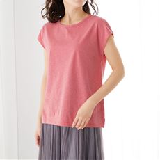 型崩れしにくいフレンチ袖Tシャツ(綿100%)