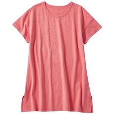 型崩れしにくい半袖チュニックTシャツ(綿100%)