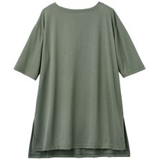 汗染みが目立ちにくいチュニックTシャツ(綿混・汗染み防止)