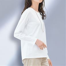 キレイが続く長袖Tシャツ(綿100%)