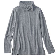 なめらかジャカード ネックデザインTシャツ(長袖)