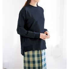長袖プルオーバー(綿混ストレッチ)