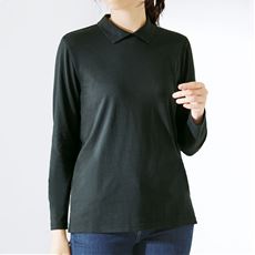 衿付き長袖インナーTシャツ