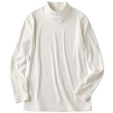 マシュマロみたいなもっちりフリースハイネックTシャツ