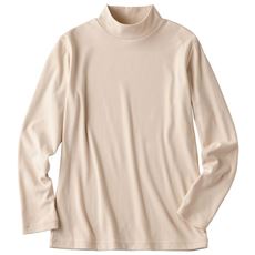 マシュマロみたいなもっちりフリースハイネックTシャツ