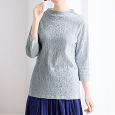 ジャカード7分袖Tシャツ